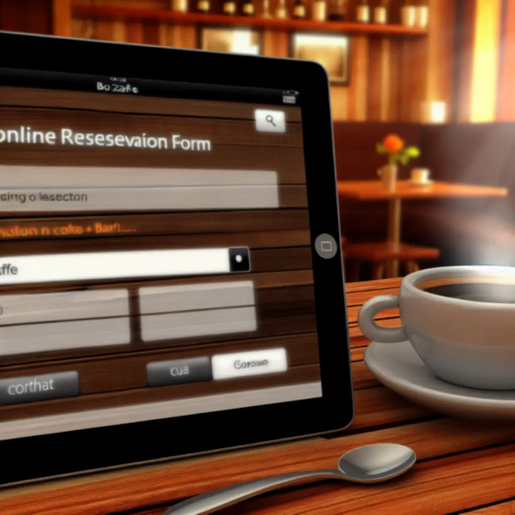 Tablet z otwartym formularzem rezerwacji w PLNextLevel